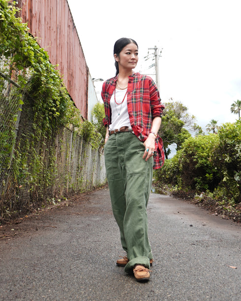 INDIGO Tartan Over Shirt / Red・Blue