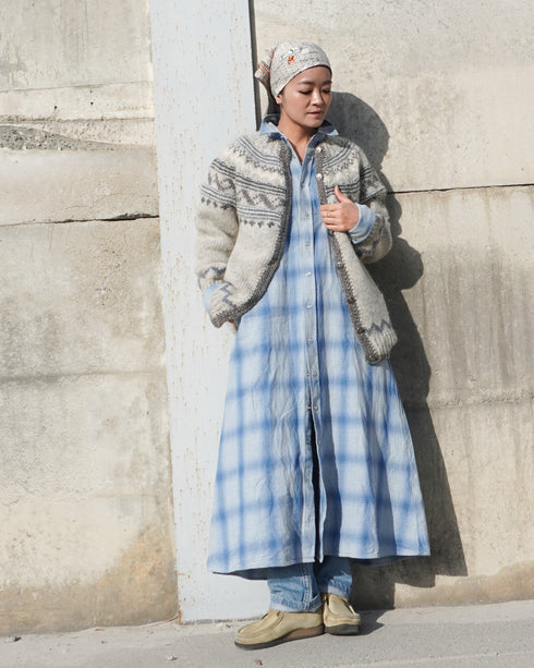 INDIGO Ombre Western Shirt Dress