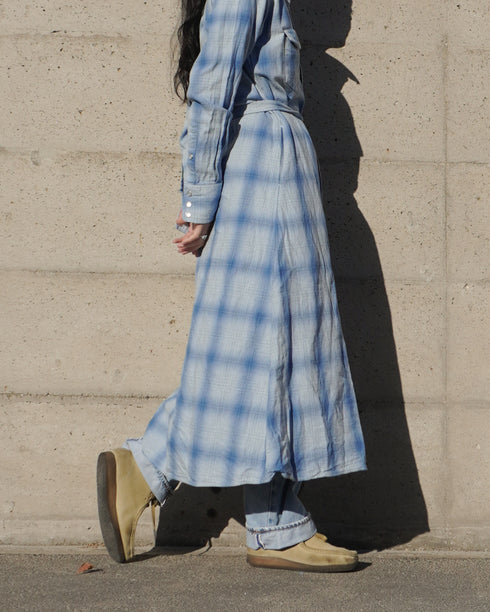 INDIGO Ombre Western Shirt Dress