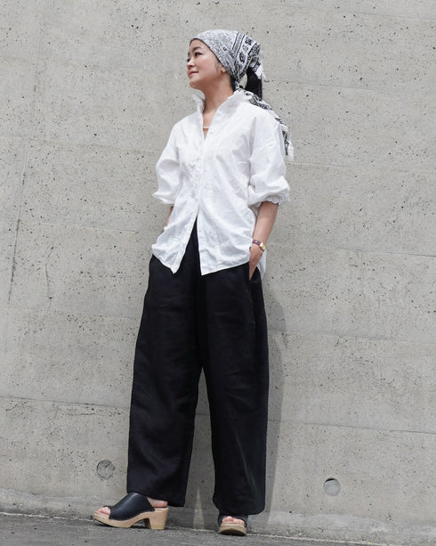 Linen Ease Pants / Natural・Brown・Black