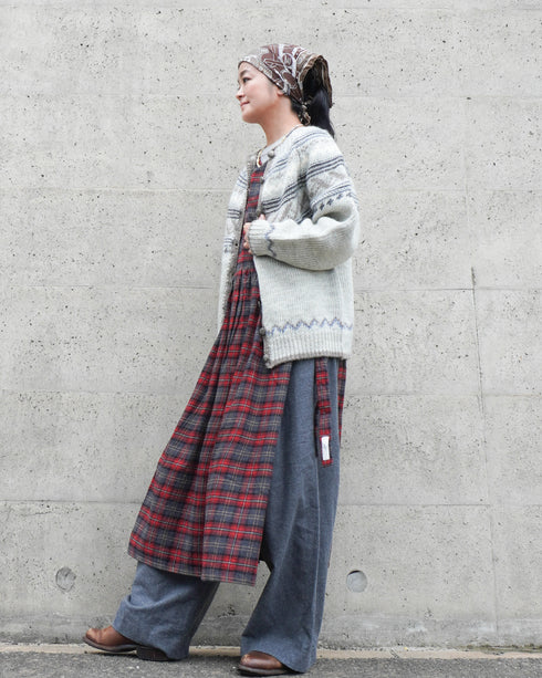 Nordic Knit Cardigan / Gray