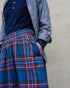 INDIGO Tartan Gathered Skirt