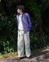 Linen Relaxed Unisex Shirt / Khakibeige・Frenchblue