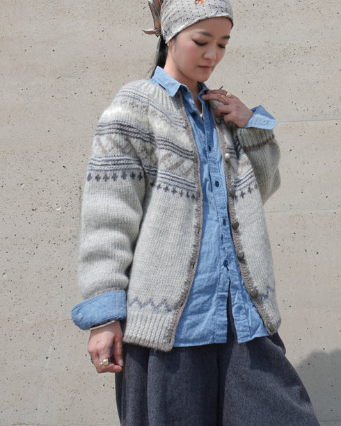 INDIGO Chambray Work Shirt / Blue・Navy