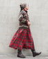 Jacquard Shetland Wool Knit Cardigan / Brown