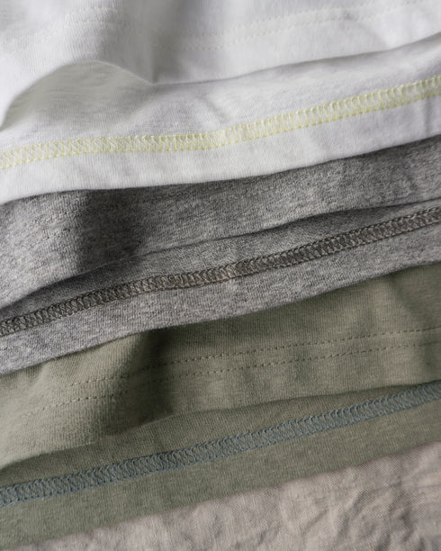 Raffy Cotton Ease Tee / White・Gray・Khaki