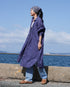Linen Tuck Shirt Dress / Khakibeige・Frenchblue