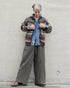 Jacquard Shetland Wool Knit Cardigan / Brown