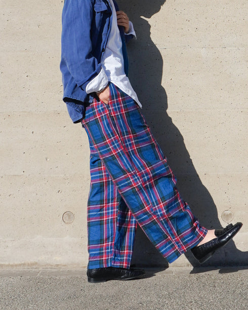 〈再入荷〉INDIGO Tartan Ease Pants / Red・Blue