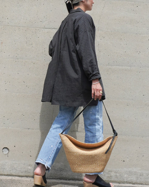 Dobby Check Over Shirt / Beige・Blue・Charcoal
