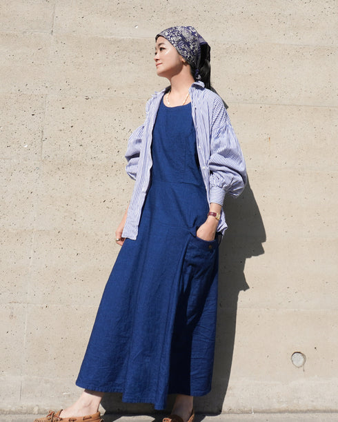 "3月4日 (水) 21:00〜販売開始" INDIGO Racerback Dress