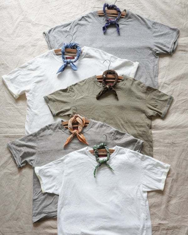 Raffy Cotton Ease Tee / White・Gray・Khaki