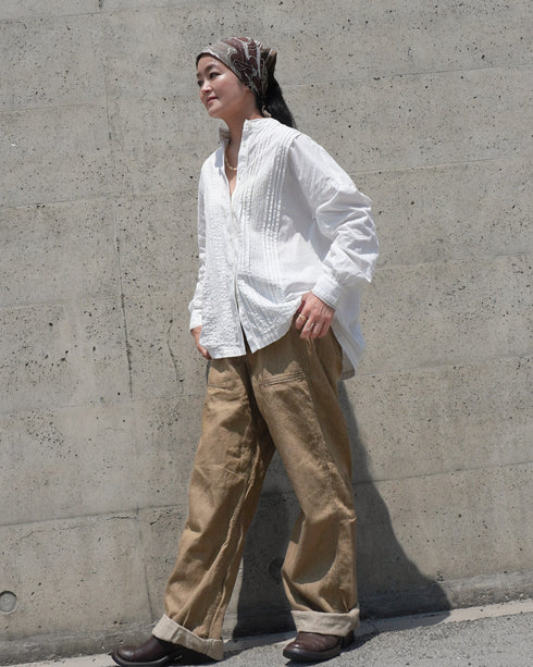 Heirloom Pintuck Lace Blouse / White