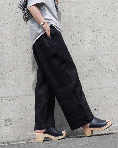 Linen Ease Pants / Natural・Brown・Black