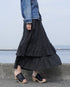 Dobby Check Frill Skirt / Beige・Blue・Charcoal