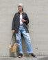 Dobby Check Over Shirt / Beige・Blue・Charcoal
