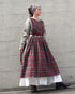 Nel Check Apron Dress / Black Watch・Red Check