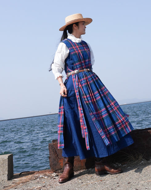 "3月4日 (水) 21:00〜販売開始" INDIGO Racerback Dress