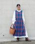 INDIGO Tartan Apron Dress / Red・Blue