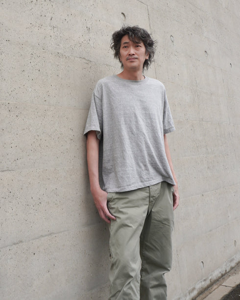 Raffy Cotton Ease Tee / White・Gray・Khaki