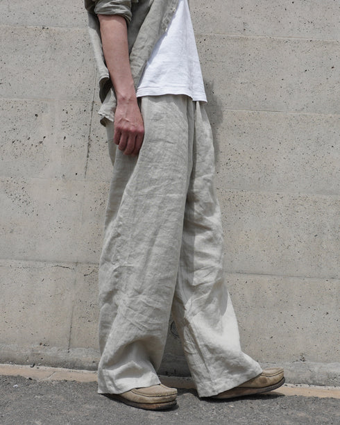 Linen Ease Pants / Natural・Brown・Black
