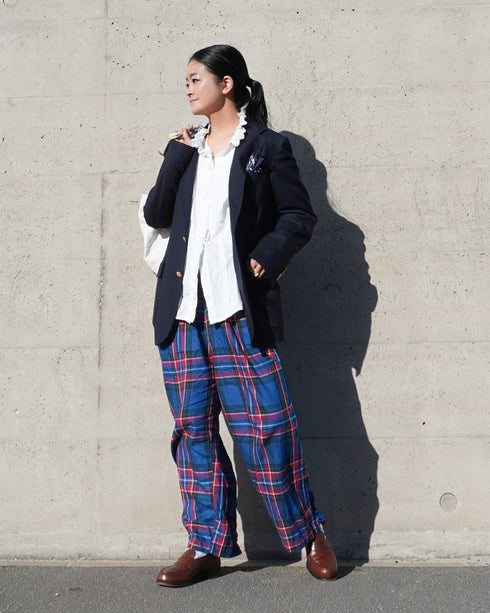 〈再入荷〉INDIGO Tartan Ease Pants / Red・Blue