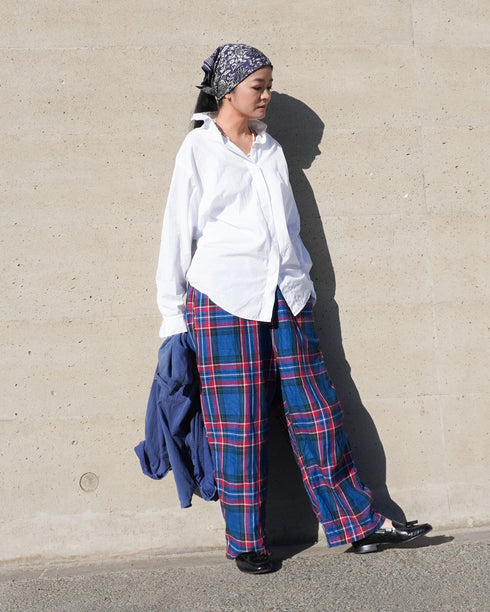 〈再入荷〉INDIGO Tartan Ease Pants / Red・Blue