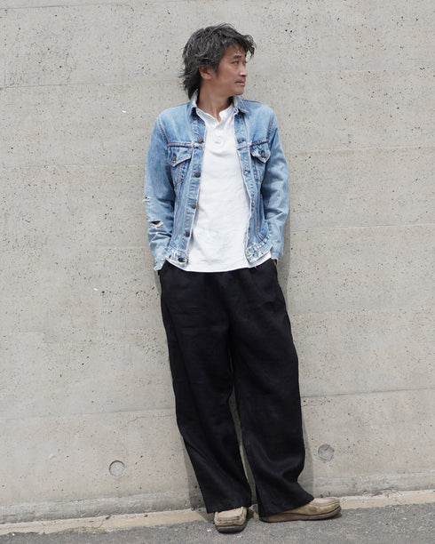 Linen Ease Pants / Natural・Brown・Black
