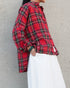 INDIGO Tartan Over Shirt / Red・Blue