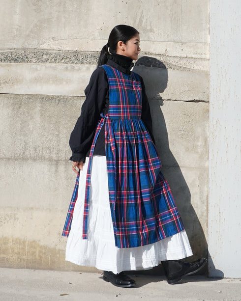 〈再入荷〉INDIGO Tartan Apron Dress / Red・Blue