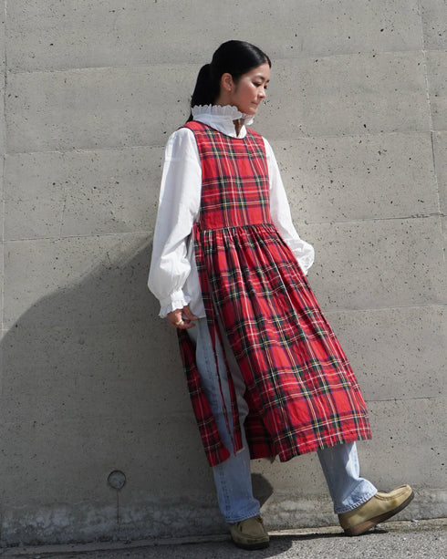 〈再入荷〉INDIGO Tartan Apron Dress / Red・Blue