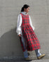 〈再入荷〉INDIGO Tartan Apron Dress / Red・Blue