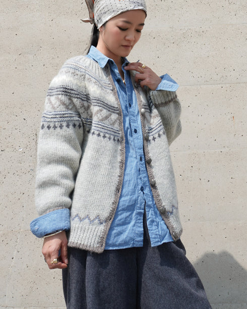 INDIGO Chambray Work Shirt / Blue・Navy