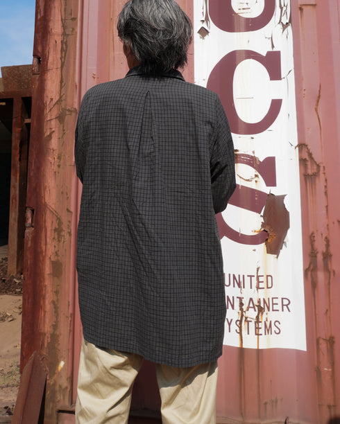 Dobby Check Over Shirt / Beige・Blue・Charcoal