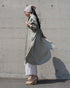 Linen Tuck Shirt Dress / Khakibeige・Frenchblue