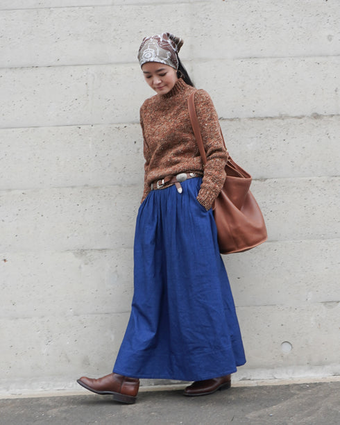 INDIGO Gathered Skirt