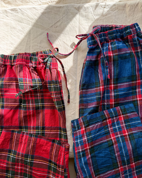 〈再入荷〉INDIGO Tartan Ease Pants / Red・Blue
