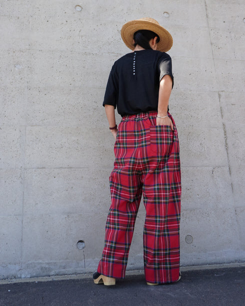 〈再入荷〉INDIGO Tartan Ease Pants / Red・Blue