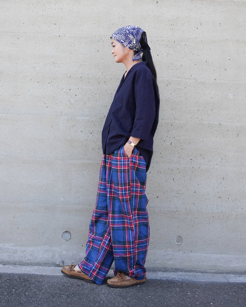 〈再入荷〉INDIGO Tartan Ease Pants / Red・Blue