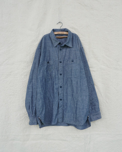 INDIGO Chambray Work Shirt / Blue・Navy