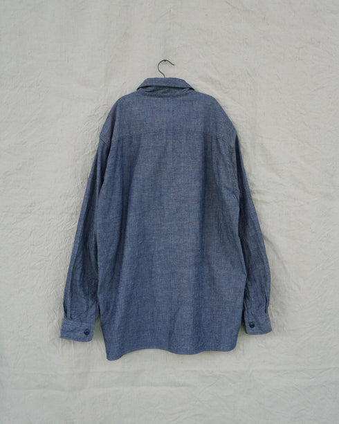 INDIGO Chambray Work Shirt / Blue・Navy