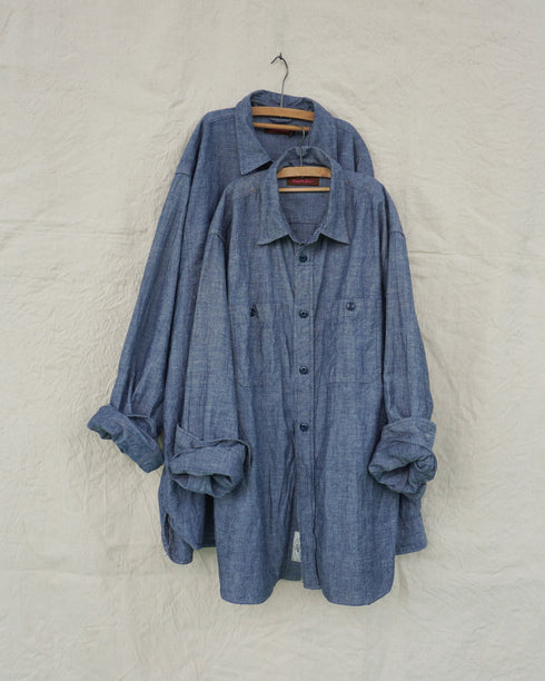 INDIGO Chambray Work Shirt / Blue・Navy