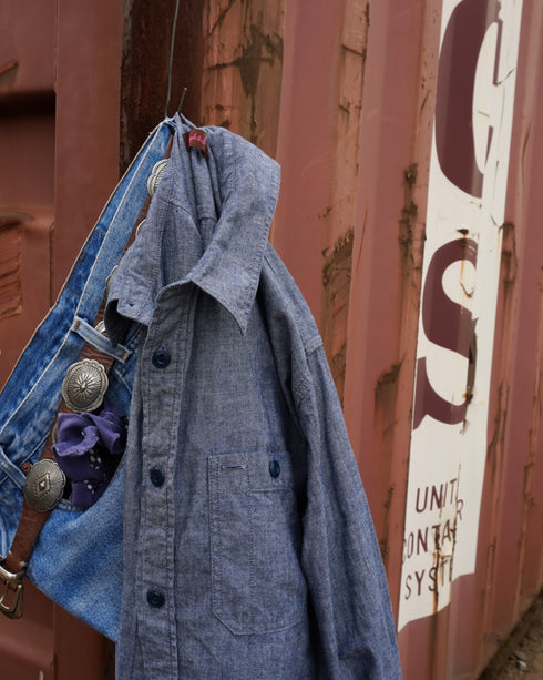 INDIGO Chambray Work Shirt / Blue・Navy