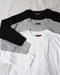 Raffy Cotton Ease Long Sleeve Tee / White・Gray・Black