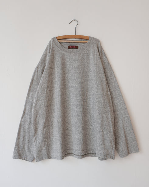 Raffy Cotton Ease Long Sleeve Tee / White・Gray・Black