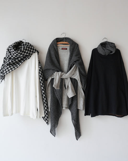 Raffy Cotton Ease Long Sleeve Tee / White・Gray・Black