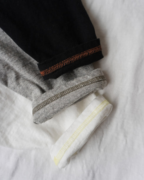 Raffy Cotton Ease Long Sleeve Tee / White・Gray・Black