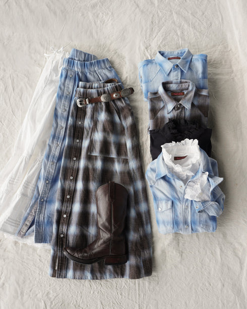 INDIGO Ombre Cargo Skirt