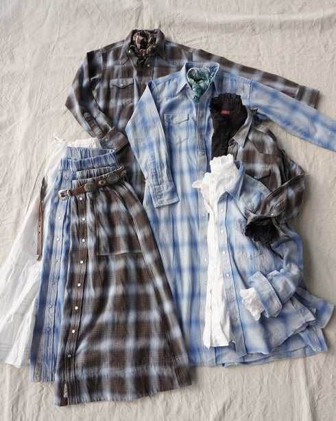 INDIGO Ombre Western Shirt Dress