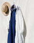 Linen Tuck Shirt Dress / White・Black